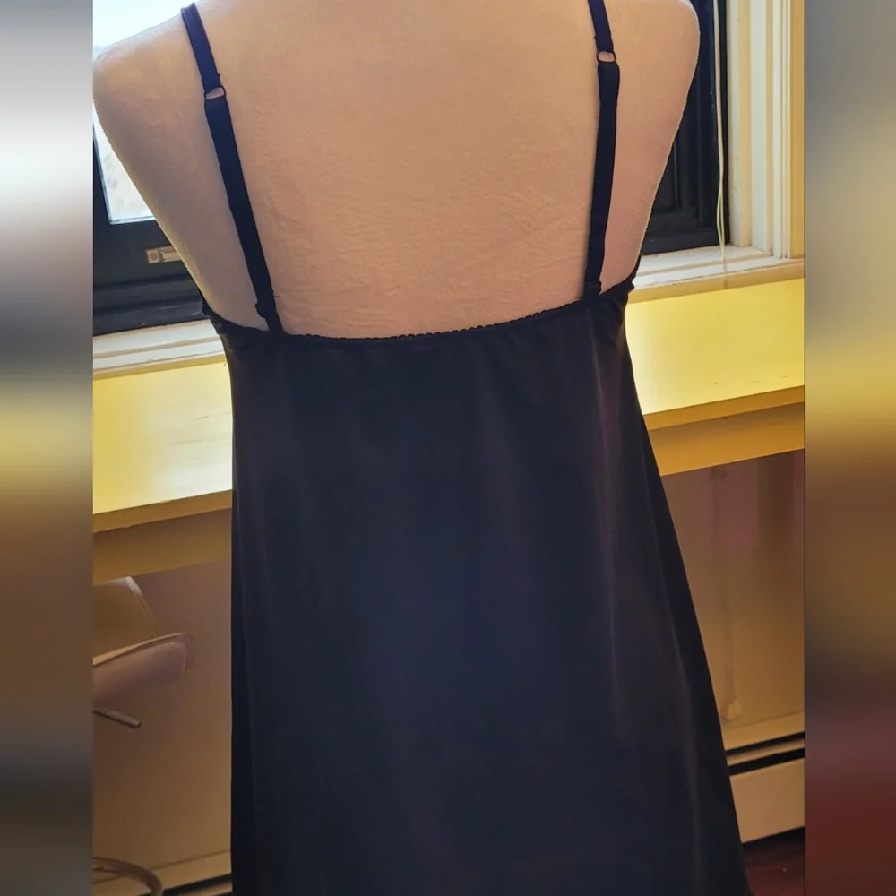 NWOT Black Lace-Trim Slip Dress - Picture 3 of 5